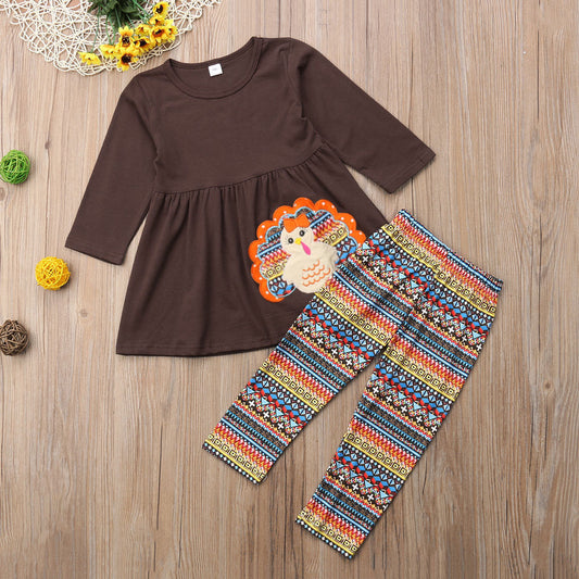 Gobble Gobble Baby Girl Thanksgiving Set