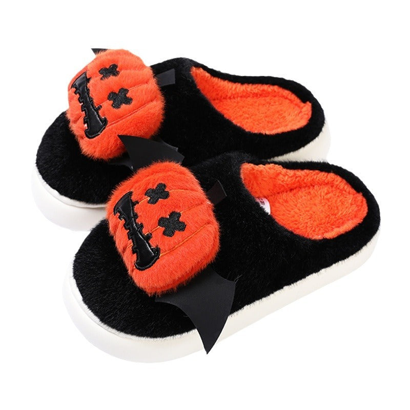 Halloween Winged Pumpkin Slippers
