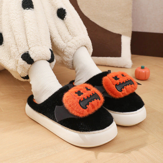 Halloween Winged Pumpkin Slippers
