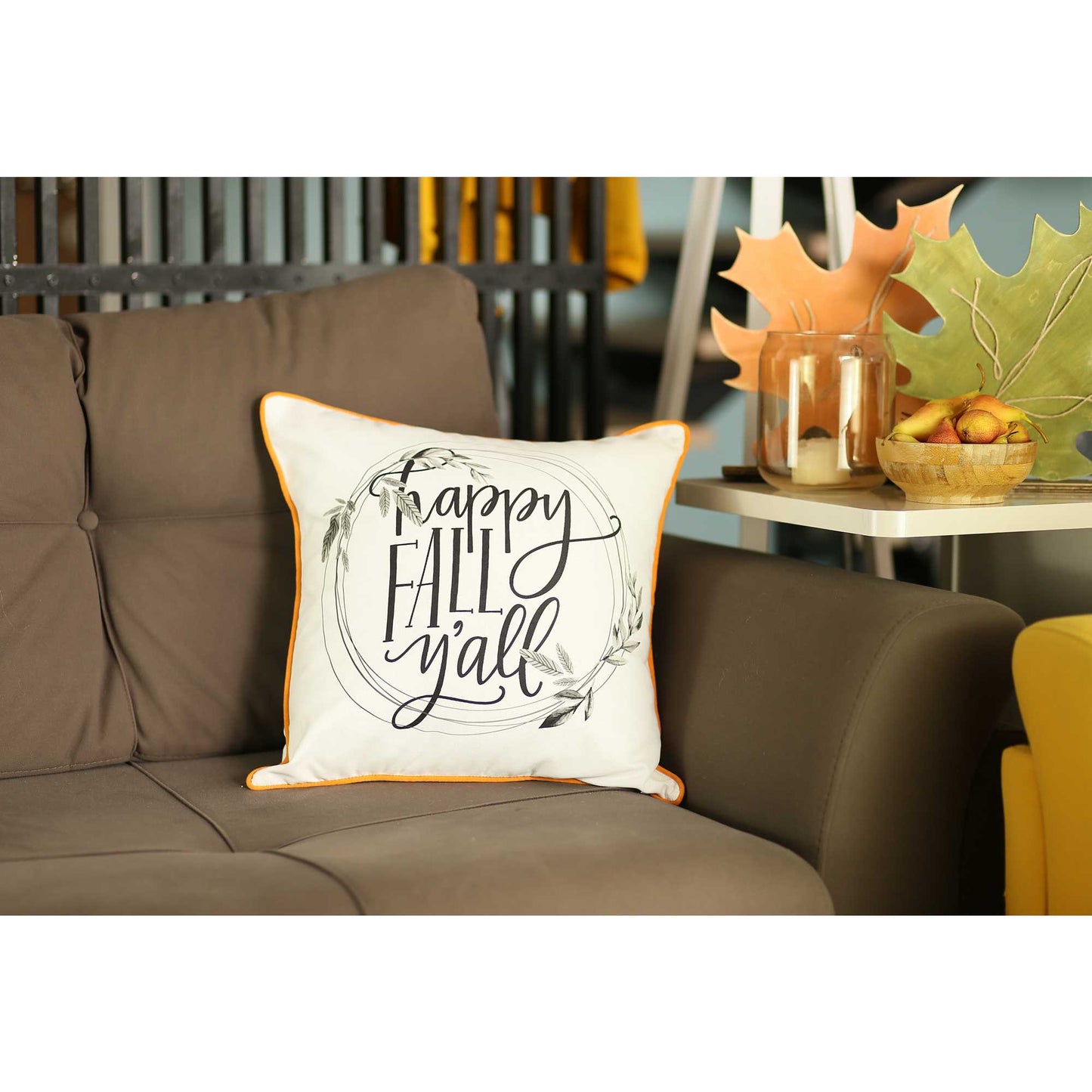 Happy Fall Ya’ll Decorative Throw Pillow Cover