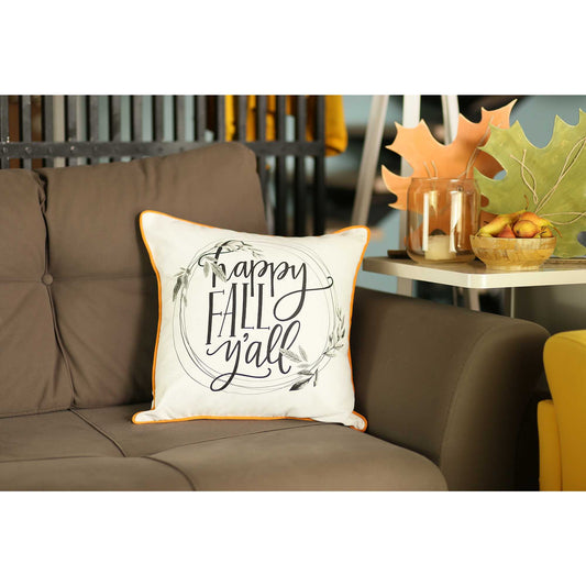 Happy Fall Ya’ll Decorative Throw Pillow Cover