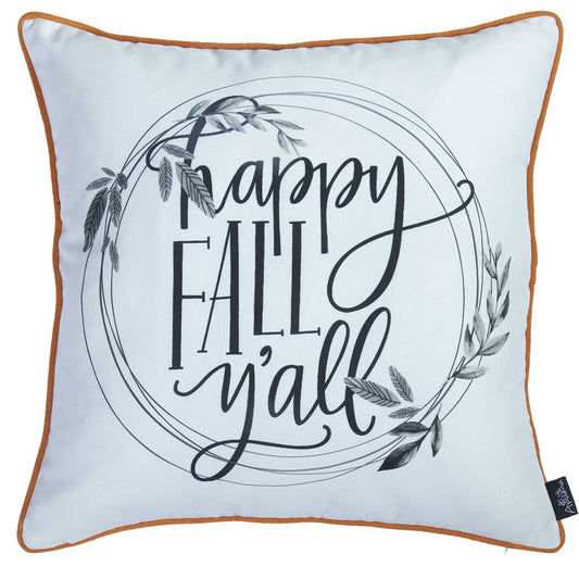 Happy Fall Ya’ll Decorative Throw Pillow Cover