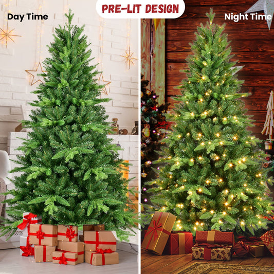 9ft Pre-Lit Christmas Tree with 750 Warm White LED Lights