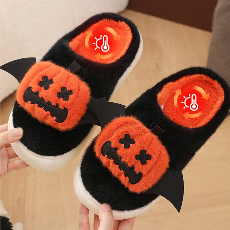 Halloween Winged Pumpkin Slippers
