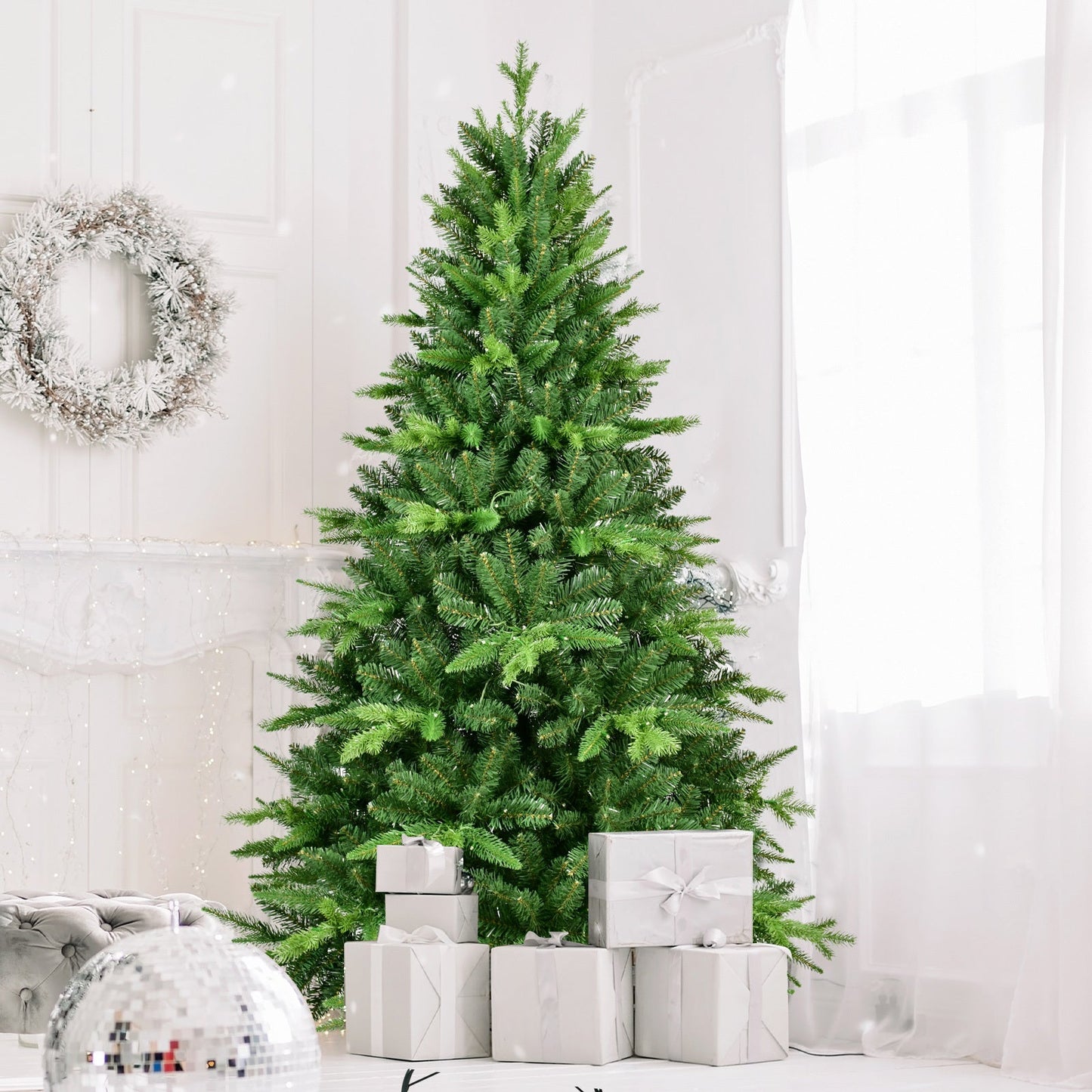 9ft Pre-Lit Christmas Tree with 750 Warm White LED Lights