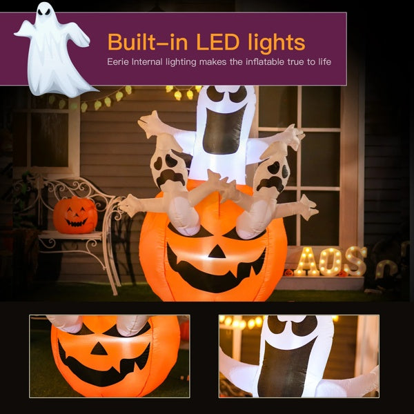 Jack-O-Lantern and Ghosts inflatable Halloween Decoration