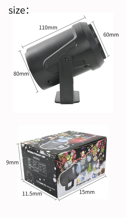 Projector Lamp Christmas Snowflake