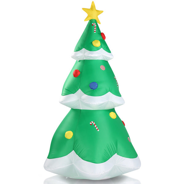 6.9 ft Christmas Tree With 4 LED Light Bundles And Pocket Inflatable