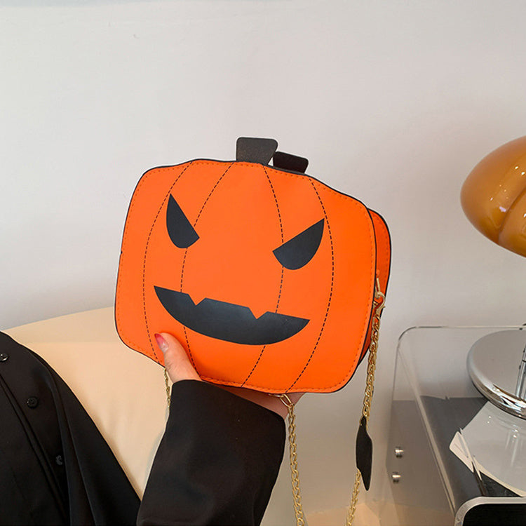 Halloween Cartoon Pumpkin Shoulder Bag For Girls Personality Funny