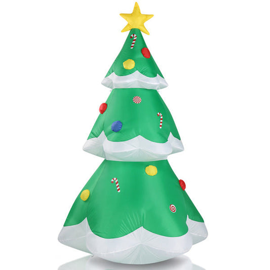 6.9 ft Christmas Tree With 4 LED Light Bundles And Pocket Inflatable
