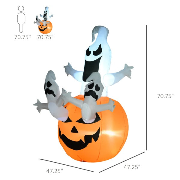 Jack-O-Lantern and Ghosts inflatable Halloween Decoration