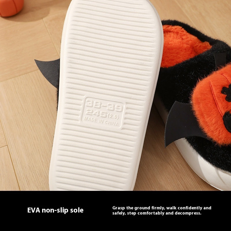 Halloween Winged Pumpkin Slippers
