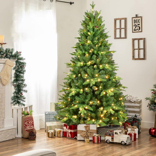 9ft Pre-Lit Christmas Tree with 750 Warm White LED Lights