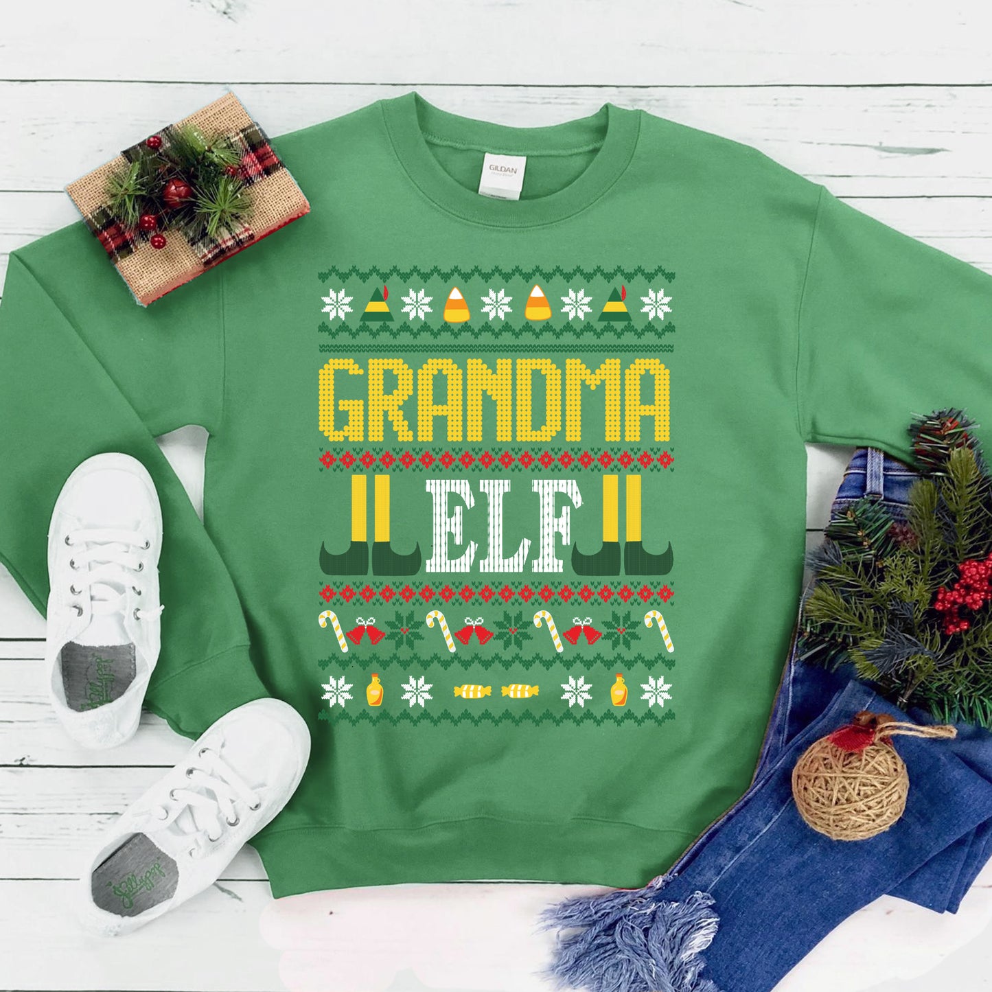Grandma Elf Christmas Sweatshirt