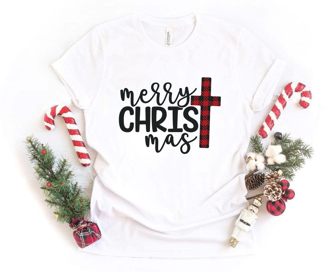 Merry Christmas Cross Tee