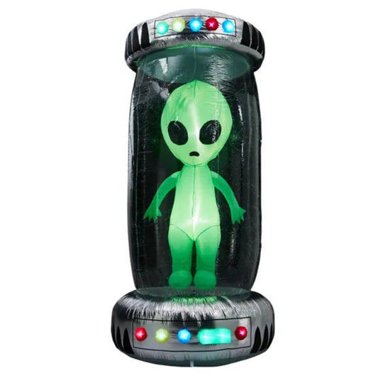 8.2FT Tall Halloween Inflatable Outdoor Decoration, Blow Up UFO With