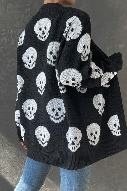 Halloween Skeleton Knit Cardigan